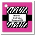 Zebra Print Pink - Personalized Birthday Party Card Stock Favor Tags thumbnail