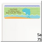 Dolphin | Aquarius Horoscope - Baby Shower Return Address Labels