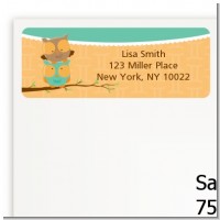 Owls | Gemini Horoscope - Baby Shower Return Address Labels