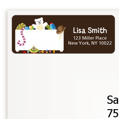 Toy Chest - Birthday Party Return Address Labels