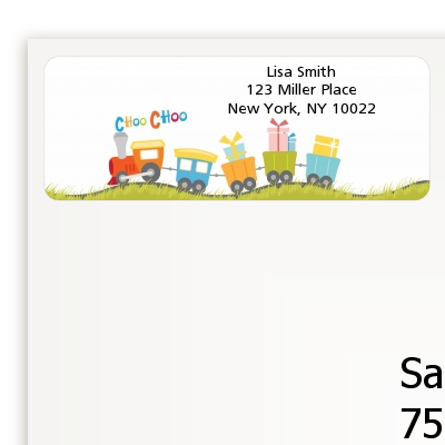 Choo Choo Train - Baby Shower Return Address Labels