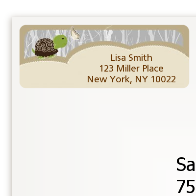 Baby Turtle Neutral - Baby Shower Return Address Labels