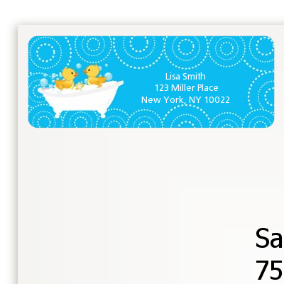 Twin Duck - Baby Shower Return Address Labels