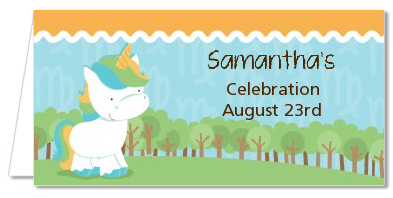 Unicorn | Virgo Horoscope - Personalized Baby Shower Place Cards