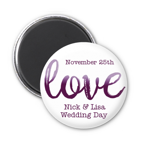 Watercolor LOVE Personalized Bridal Shower Favors