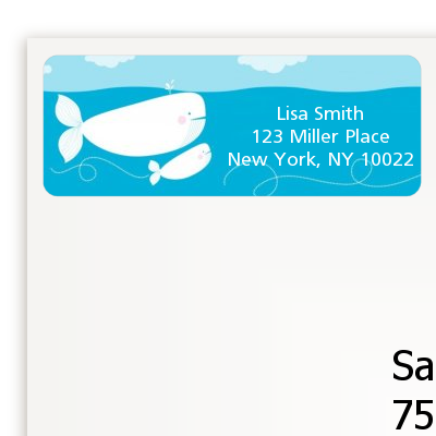 Whale Of A Good Time - Birthday Party Return Address Labels