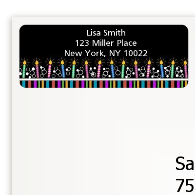 Birthday Wishes - Birthday Party Return Address Labels