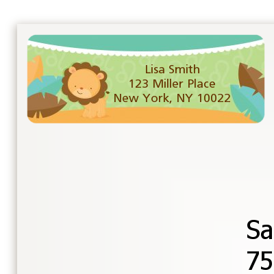 Lion | Leo Horoscope - Baby Shower Return Address Labels