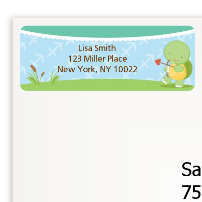 Turtle | Sagittarius Horoscope - Baby Shower Return Address Labels