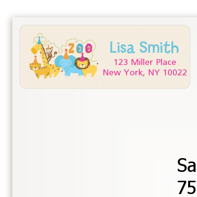 Zoo Crew - Birthday Party Return Address Labels